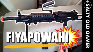 FN Herstal M249 Para Featherweight  SaltyOldGamer Airsoft Review [upl. by Eileme459]