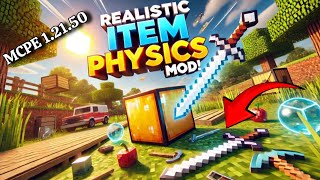 Item Physics Mod MCPE 12144  Realistic Items Drop Addon MCPE  Mine Fire Bro [upl. by Noslien810]