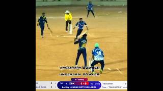 UNDERARM BOWLING 🔥 🔥 Thasleem 🔥 BOWLED HIM 😁 shorts [upl. by Blinny]