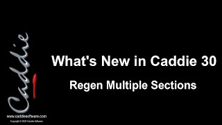 Caddie 30 Regen Multiple Sections [upl. by Raab]