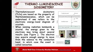 ThermoLuminescence Dosimetry  Radiation Lecture 2021 [upl. by Kral893]