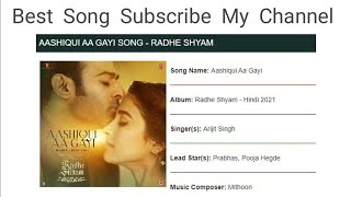 AASHIQUI AA GAYI SONG RADHE SHYAM [upl. by Euqininod]