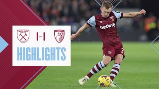 West Ham 11 Bournemouth  Hammers Extend Unbeaten Run  Premier League Highlights [upl. by Purity]