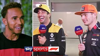 Verstappen amp Ricciardo’s hilarious interview amp Lewis Hamilton in the jungle🤣🌱  At Home With Sky F1 [upl. by Dannica]