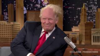 Jimmy Fallon rips off some of Donald Trumps Hair [upl. by Shandee]