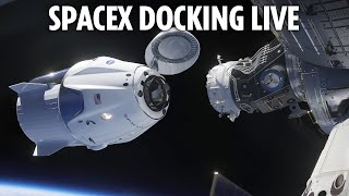 Live NASA astronaut amp Russian colleague arrive at International Space Station on SpaceX Dragon ship [upl. by Remle]