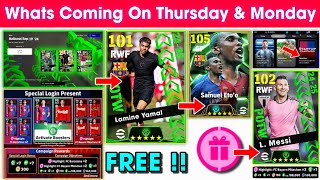 What Is Coming On Thursday amp Next Monday In eFootball 2025 Mobile  New Potw amp Free Coins 🤩🔔 [upl. by Thornie]