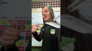 Ingrid Guerra reaccionó a su golazo con el Deportivo Cali por la copa libertadores femenina 2024 [upl. by Eiveneg774]