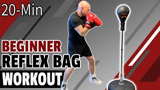 20 Min Beginner Reflex Bag Workout  Outshock Punching Ball  Boxing Ready [upl. by Asirram]