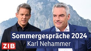 ORF Sommergespräch mit Karl Nehammer  02092024 [upl. by Euqinad]