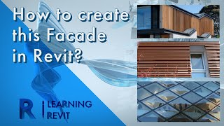 Creating a Facade with Vertical Horizontal and Diagonal Mullions in Revit  Tutorial for Beginners [upl. by Llenreb]