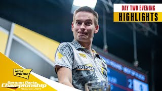 DOUBLE DELIGHT  Day Two Evening Highlights  2023 German Darts Championship [upl. by Akimot553]