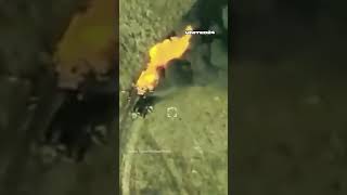 Ukrainian attack interrupts transport of Russian D30 howitzer warinukraine russia drone [upl. by Jacquelin447]