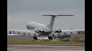 VC10s C130 and Tristar at RAF Brize Norton 250608with ATC Comms pt1 [upl. by Atilrep]