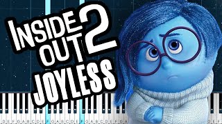 Inside Out 2  Joyless Piano Tutorial [upl. by Ellswerth]