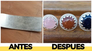 Como fabricar ANILLOS plata CUARZO ROSA piedras NATURALES paso a PASO [upl. by Sabella]