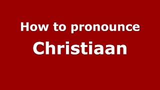 How to pronounce Christiaan GermanyGerman  PronounceNamescom [upl. by Gnaw658]