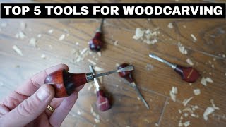 Top 5 Woodcarving Tools for the Beginner CarverLets Talk Gouges [upl. by Fernald913]