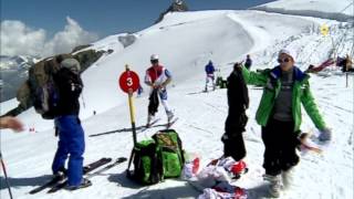 Rencontre avec les skieurs Silvan Zurbriggen et Fränzi Aufdenblatten à lentraînement à Zermatt [upl. by Sumer]