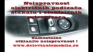 Neispravnosti elektricnih podizača stakala i elektricnih retrovizora [upl. by Akinit]