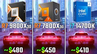 RYZEN 7 9800X3D vs RYZEN 7 7800X3D vs INTEL i714700K  Test in 6 Games [upl. by Anah]