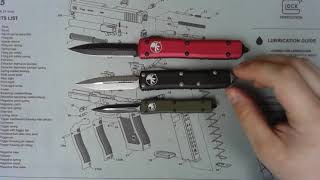 Microtech Ultratech Microtech UTX85 Microtech UTX70 Size Comparison [upl. by Nanaj]