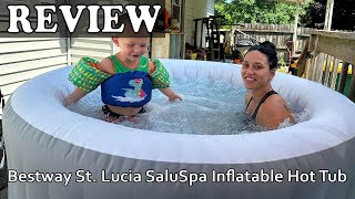 Bestway St Lucia SaluSpa Inflatable Hot Tub Review [upl. by Nywg368]