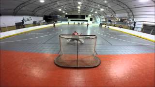 Aces vs Central Ball Hockey Goalie Go Pro [upl. by Garibull]