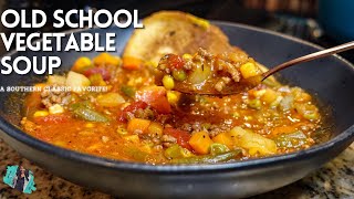 THE BEST OLD SCHOOL VEGETABLE SOUP JUST LIKE GRANDMAS  EASY RECIPE TUTORIAL [upl. by Aleekahs]