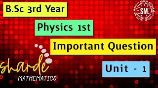 BSc 3rd Year Physics 1st Paper Important Questions Unit  1  Relativity and Statistical Physics [upl. by Ahsirtak]