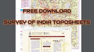 Survey of India Toposheets  Free Download  Nakshe portal  SOI Toposheets  Free Download [upl. by Lrig]