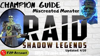 F2P  Miscreated Monster Raid Shadow Legends Champion Guide  Best Epic Champion in then Game [upl. by Blau]