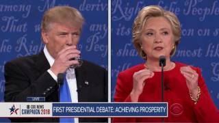 Full video TrumpClinton first presidential debate [upl. by Akirehc]