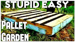 Easy Pallet Garden  Pallet DIY [upl. by Olwen]