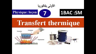 Transfert thermique énergie thermique 1Bac  s math  الأولى بكالوريا  الانتقال الحراري [upl. by Areemas]