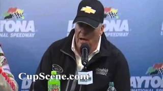 2014 NASCAR Daytona 500 Post Race Dale Earnhardt Jr Steve Letarte Rick Hendrick Part 1 [upl. by Herrah]