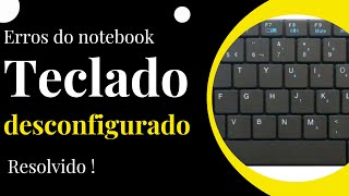 Teclado do notebook desconfigurado resolvido [upl. by Enimsay911]