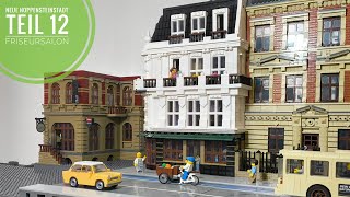 Neue Noppensteinstadt  Teil 12 Friseursalon  BlueBrixx Lego [upl. by Esorylime]