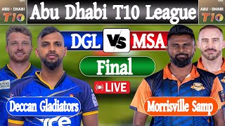 Abu Dhabi T10  Deccan Gladiators vs Morrisville Samp Army Final Scores  live cricket match today [upl. by Jacobsen43]