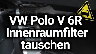 Pollenfilter wechseln oder säubern  Anleitung  VW Polo V 6R [upl. by Latoniah]