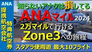 【ANAマイル価値の極大化】2万マイルで獲得できる日本からZone3への特典航空券には、ANA国際線特典航空券と「海外トランジットのない」提携航空会社特典航空券があります。その仕組みを完全理解！ [upl. by Kinimod]