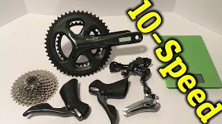 Shimano Tiagra 4700 10 Speed Groupset Close Review and Actual Weights [upl. by Caras]