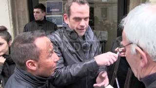 EXCLUSIVE  Canadian Singer Garou leaves Europe1 radio station in Paris with Cyril Hanouna [upl. by Norward]