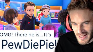 I Met PewDiePie in YouTubers Life 2 [upl. by Obelia]