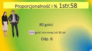 1str58 Nowożeńcy zaprosili na wesele 80 gości Co czwarty z nich ma mniej niż 30 lat Jaki procent [upl. by Brandyn]