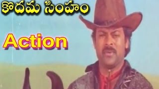 Kodama Simham Movie  Climax Action Scene  Chiranjeevi Sonam Radha [upl. by Stalder483]