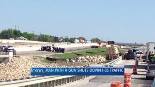 Man with gun halts traffic along I35 north of Temple [upl. by Mcdonald329]