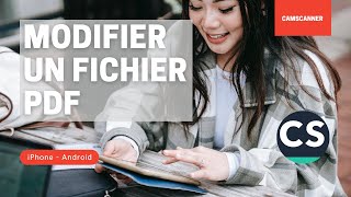 MODIFIERÉDITER un PDF  Camscanner [upl. by Adriaens]