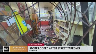 Compton bakery ransacked by street takeover group [upl. by Eecyac]