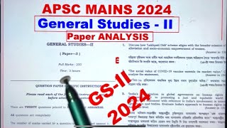 APSC Mains GS2 Paper 2024 ANALYSIS  Apsc CCE mains Paper 3 GSII Discussion with Syllabus [upl. by Orland]